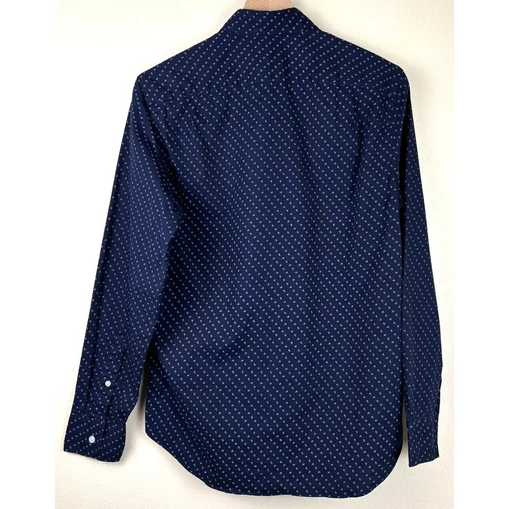 NWOT J.Crew Mercantile Flex Printed Button-Up Shirt Size Small in Blue